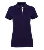 Women's contrast polo Navy/White