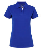 Women's contrast polo Royal/White