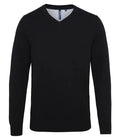 Men's cotton blend v-neck sweater Black