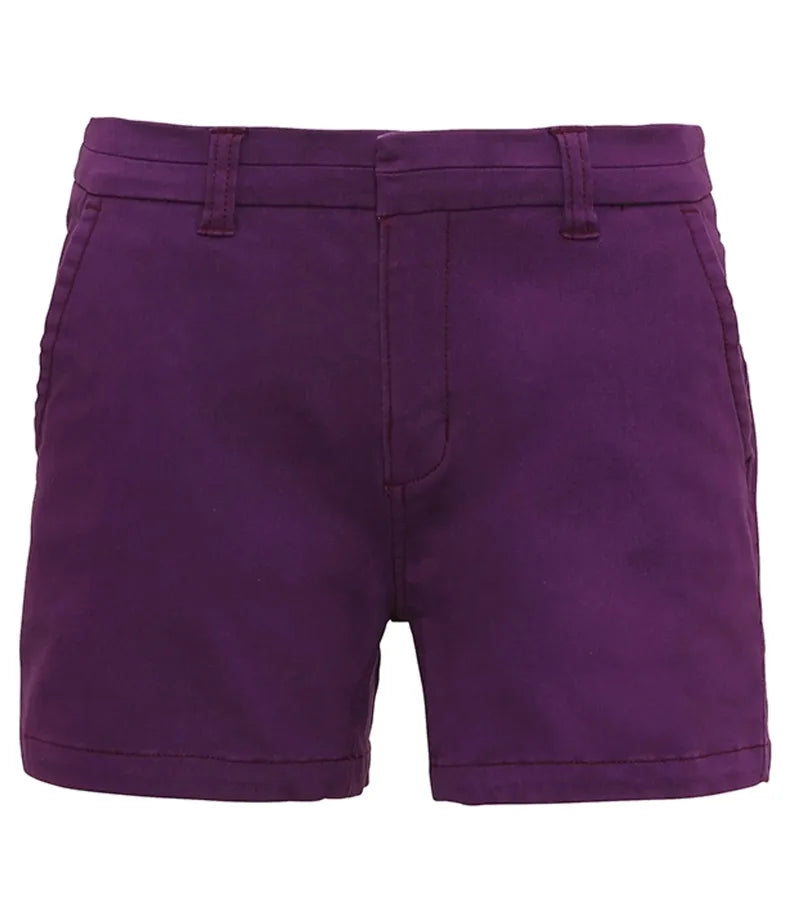 Women's chino shorts Purple