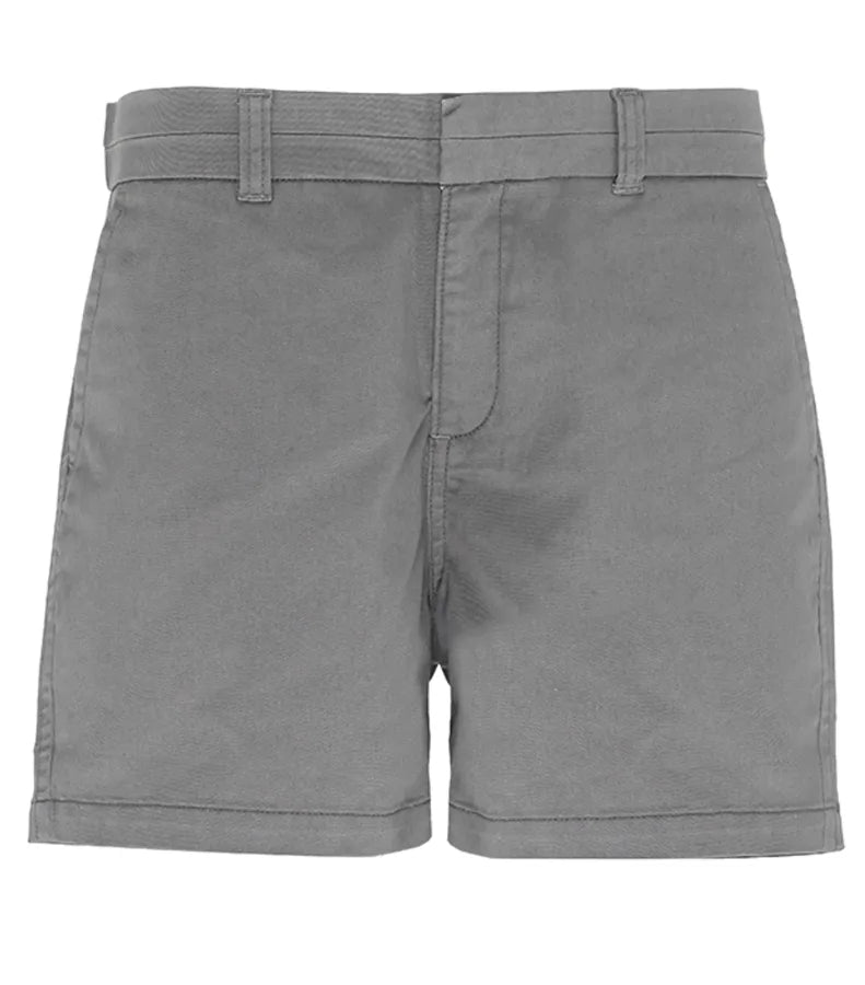Women's chino shorts Slate