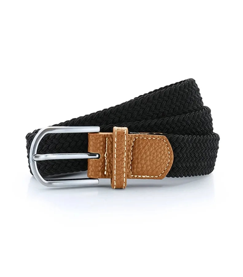 Braid stretch belt Black