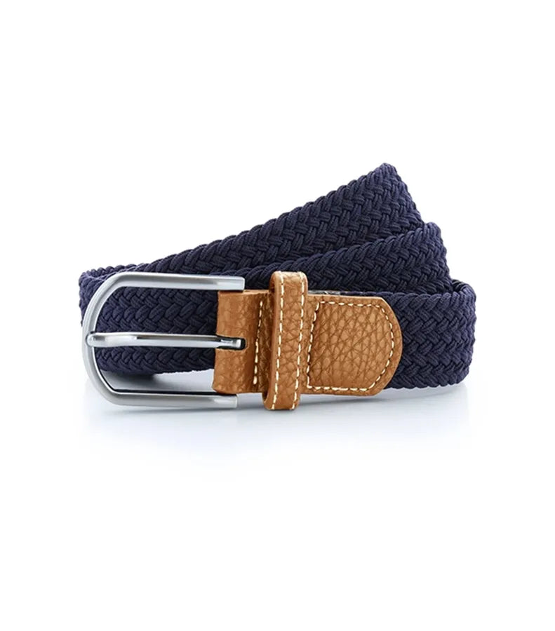 Braid stretch belt Navy