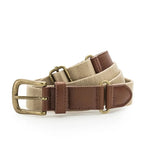 Faux Leather & braid belt Khaki