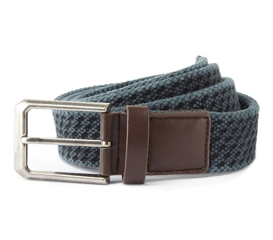 Mens Vintage Wash Canvas Belt Navy