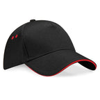Ultimate 5 Panel Cap - Sandwich Peak Black/ClassicRed