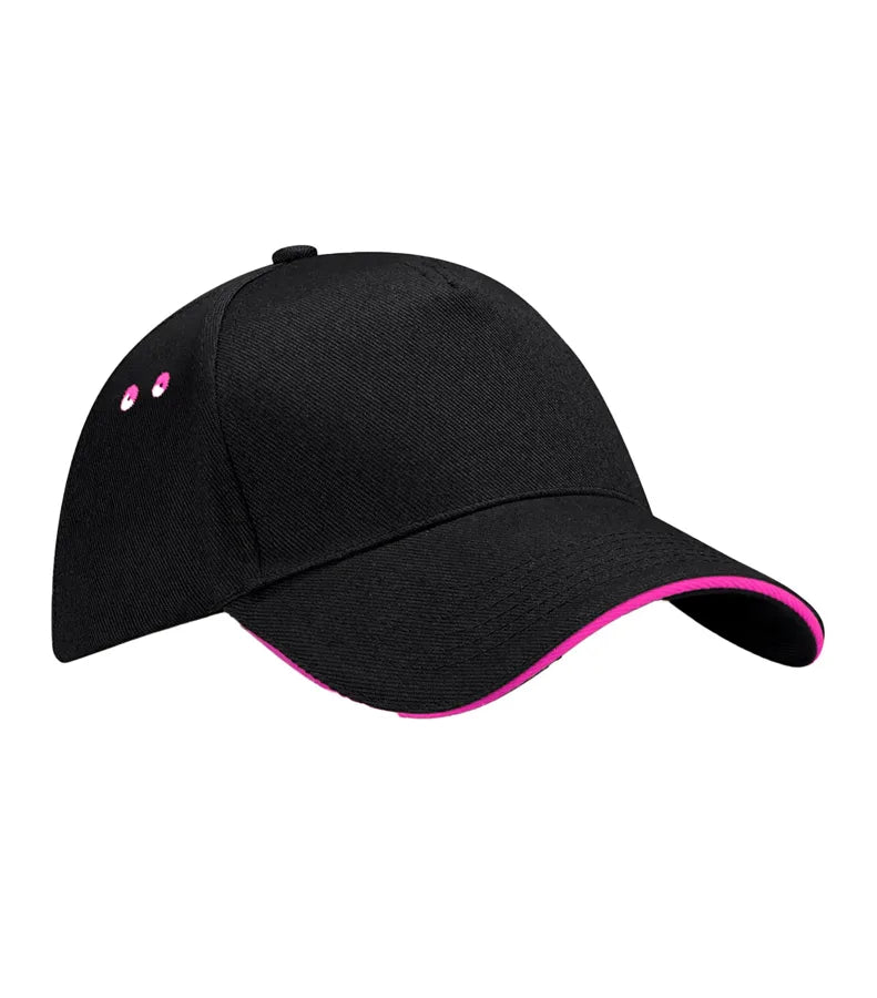 Ultimate 5 Panel Cap - Sandwich Peak Black/Fuchsia