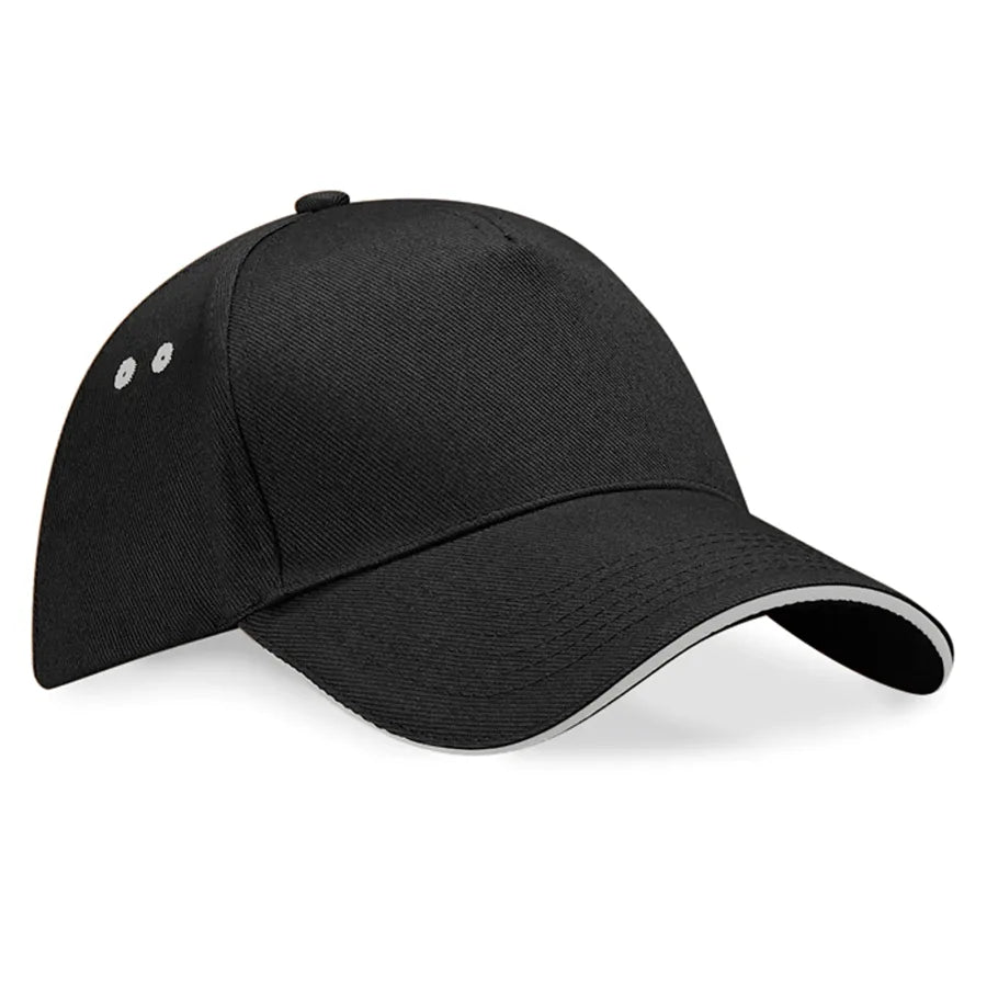 Ultimate 5 Panel Cap - Sandwich Peak Black/LightGrey