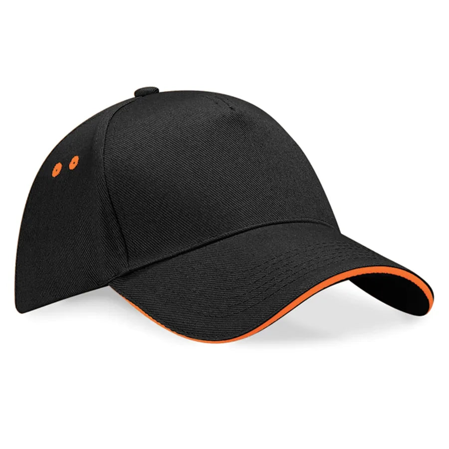 Ultimate 5 Panel Cap - Sandwich Peak Black/Orange