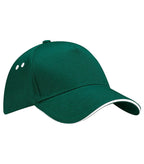Ultimate 5 Panel Cap - Sandwich Peak BottleGreen/White