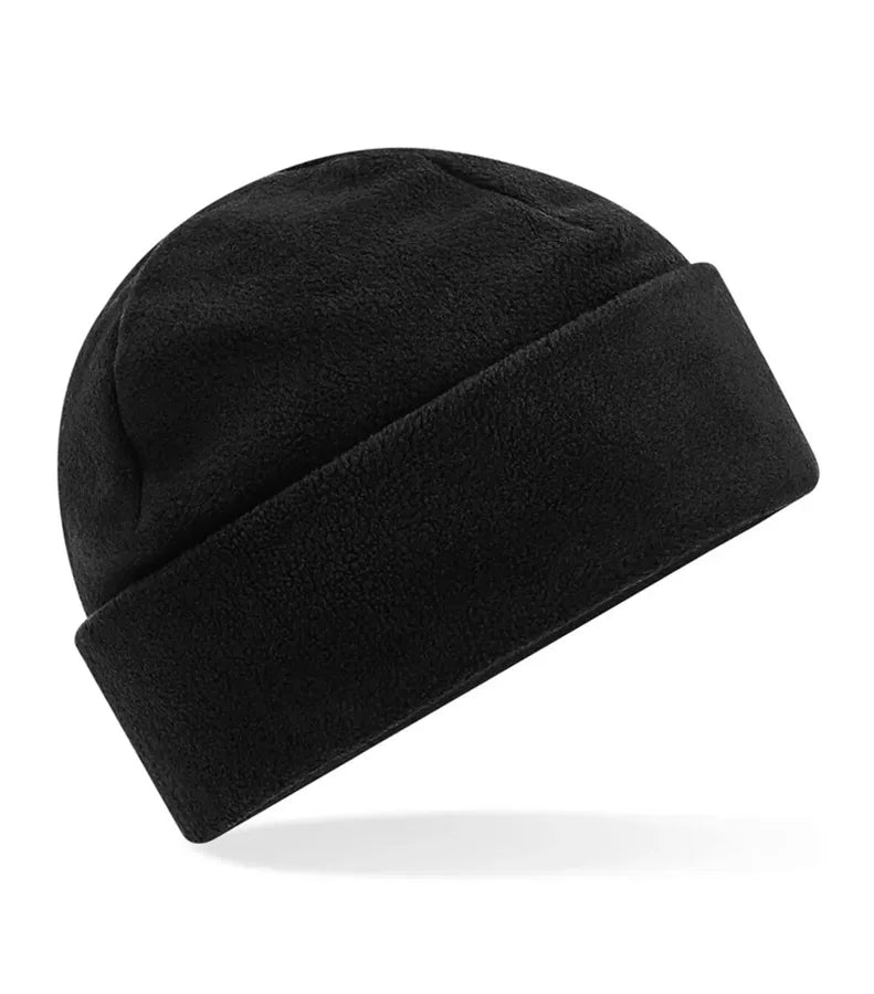 Recycled Fleece Cuffed Beanie Black