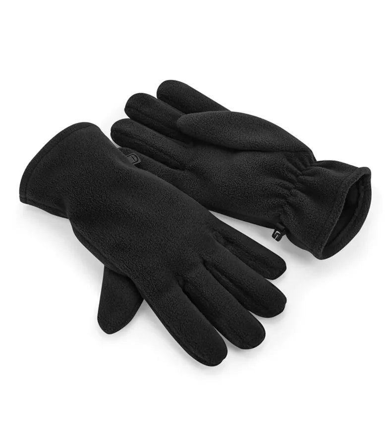 Recycled Fleece Gloves Black