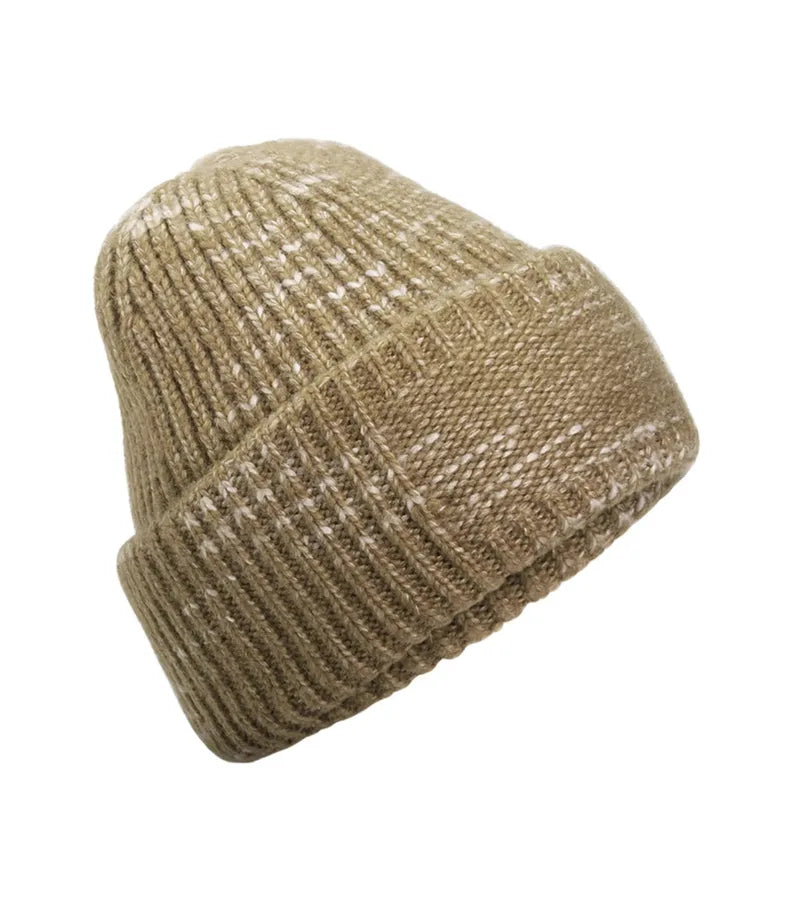 Chunky Knitted Patch Beanie EspressoHaze