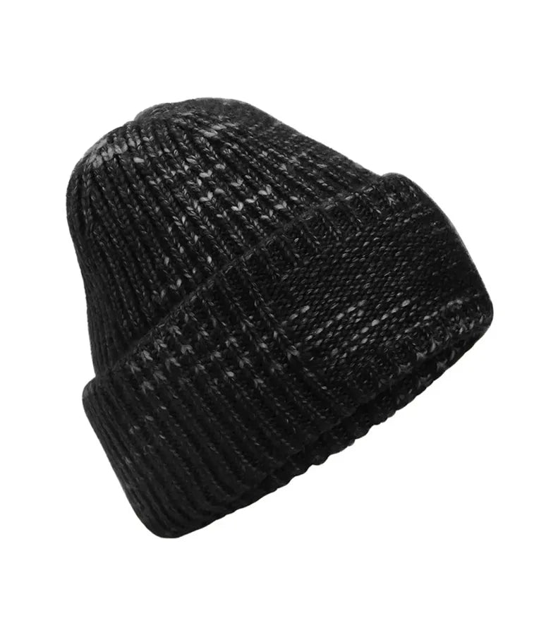Chunky Knitted Patch Beanie MidnightHaze