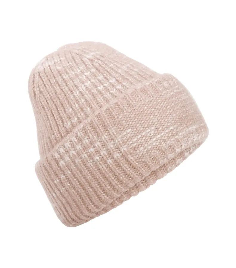 Chunky Knitted Patch Beanie StrawberryHaze