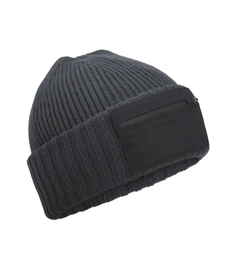 Zip Patch Beanie GraphiteGrey/Black