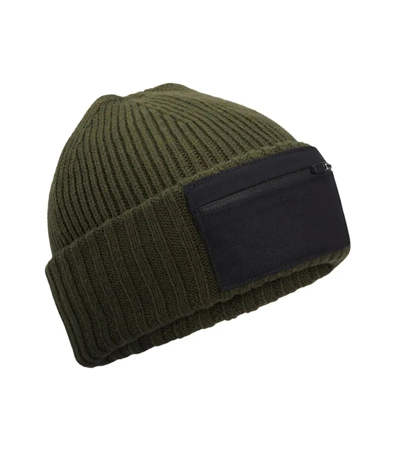 Zip Patch Beanie MIlitaryGreen/Black