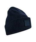 Deep Cuffed Tonal Patch Beanie FrenchNavy