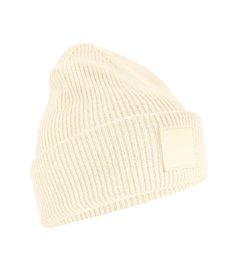 Deep Cuffed Tonal Patch Beanie Vanilla