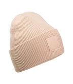Deep Cuffed Tonal Patch Beanie Peach