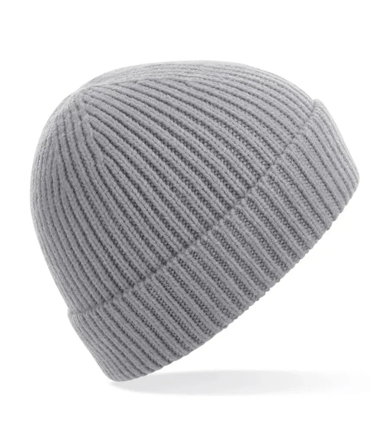 Engineered Knit Ribbed Beanie LightGrey