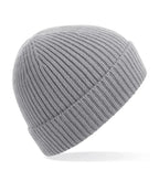 Engineered Knit Ribbed Beanie LightGrey