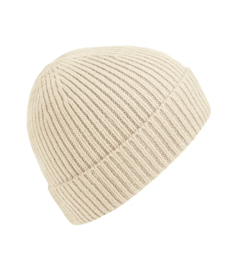 Engineered Knit Ribbed Beanie Oatmeal