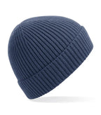 Engineered Knit Ribbed Beanie SteelBlue