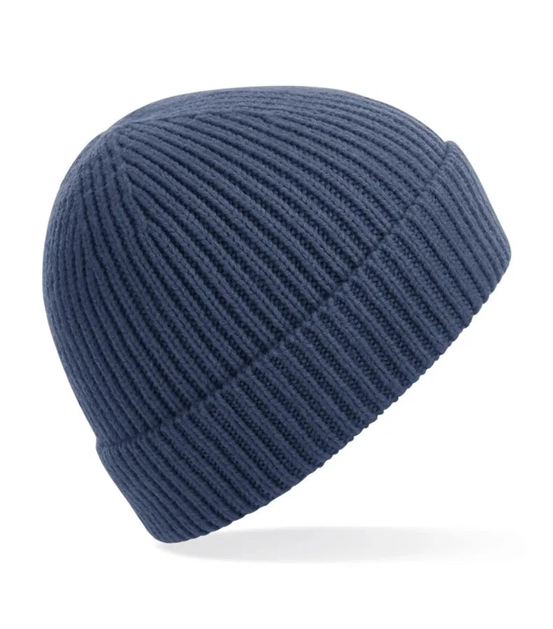 Engineered Knit Ribbed Beanie SteelBlue