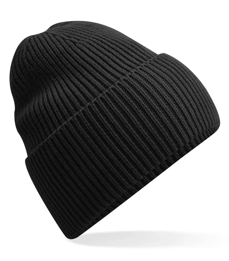 Oversized Cuffed Beanie Black