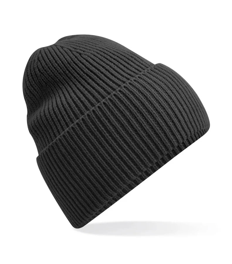 Oversized Cuffed Beanie Charcoal