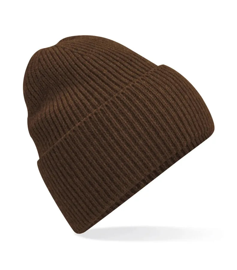 Oversized Cuffed Beanie Walnut