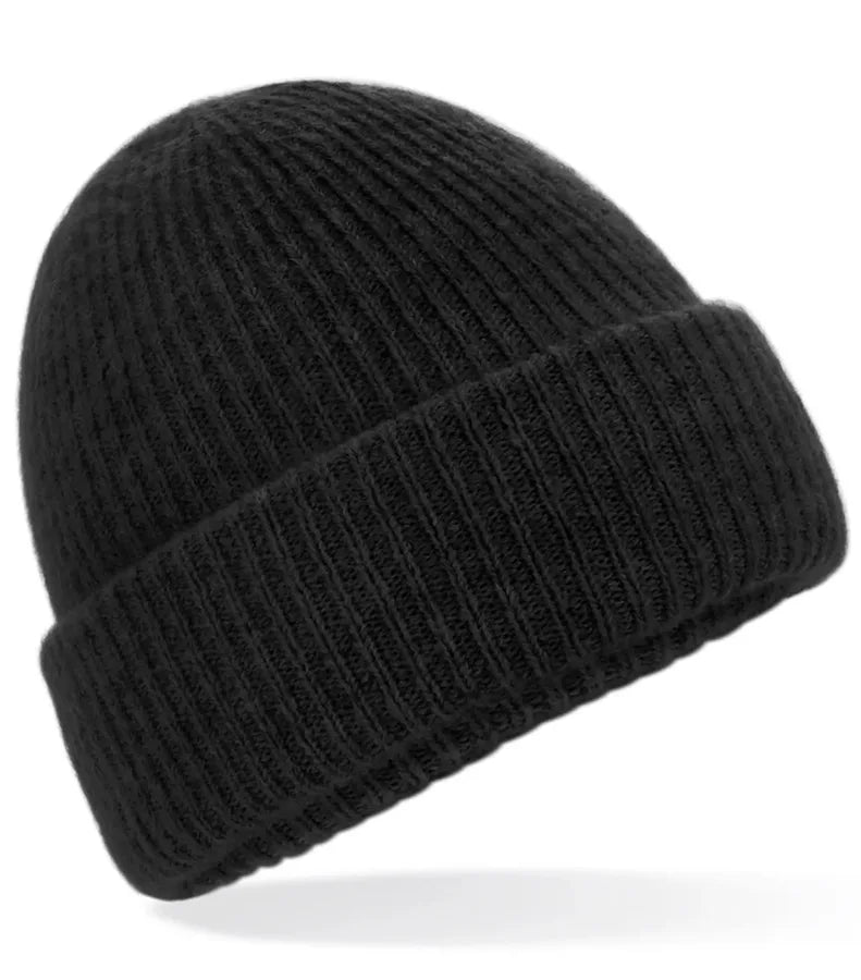 Cosy Ribbed Beanie BlackMarl