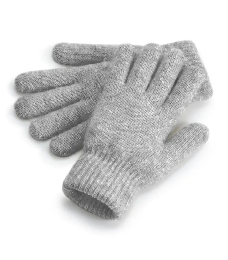 Cosy Ribbed Cuff Gloves GreyMarl