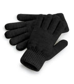 Cosy Ribbed Cuff Gloves BlackMarl