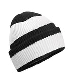Colour Block Beanie Black/SoftWhite