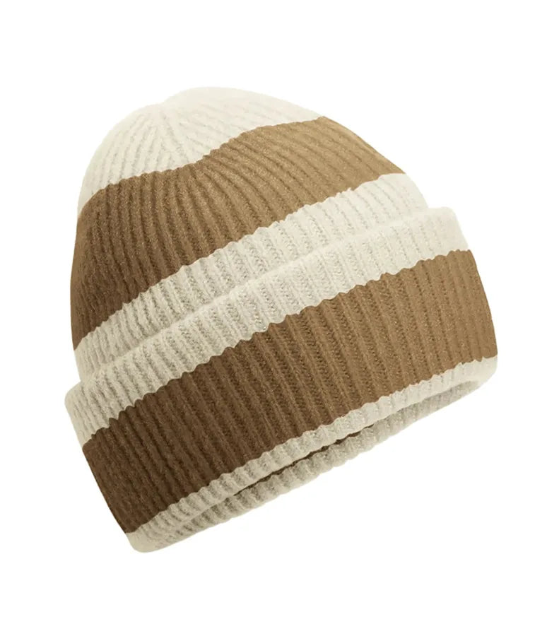 Colour Block Beanie VanillaBiscuit