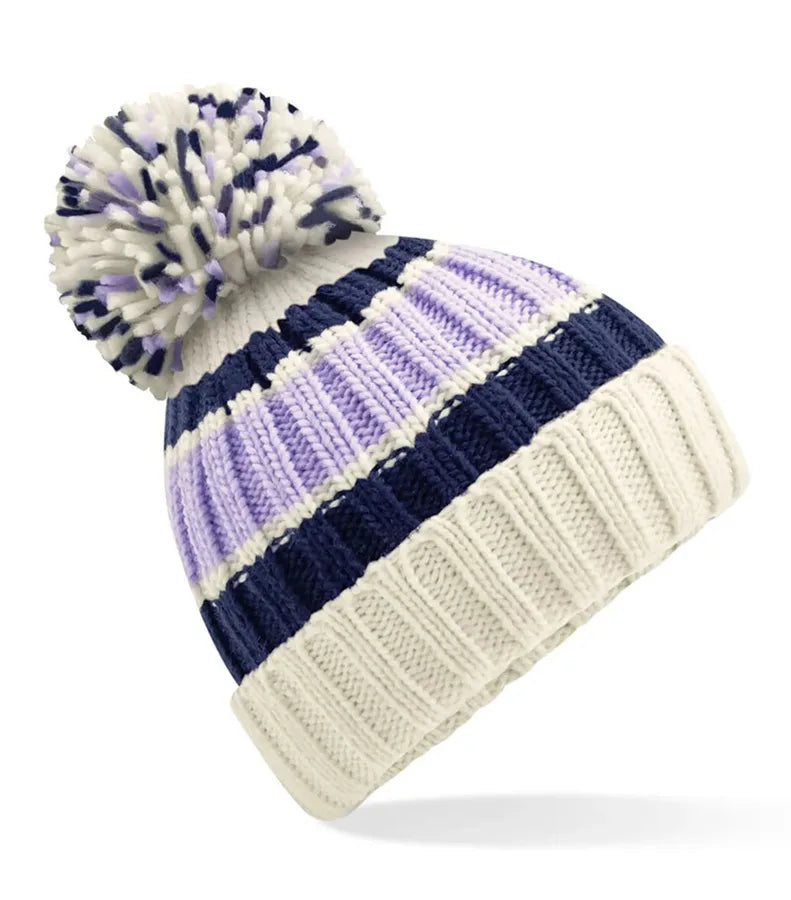 Hygge Striped Beanie BlueberryCheesecake