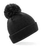 Junior Reflective Bobble Beanie Black