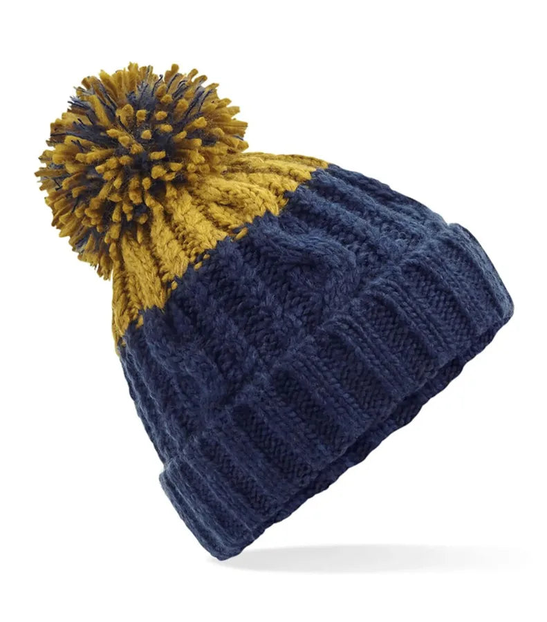 Apres Beanie OxfordNavy/Mustard