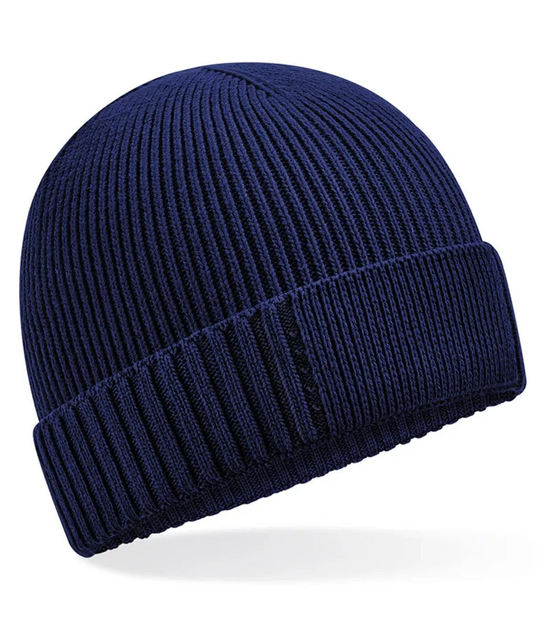 Organic Cotton Engineered Patch Beanie OxfordNavy