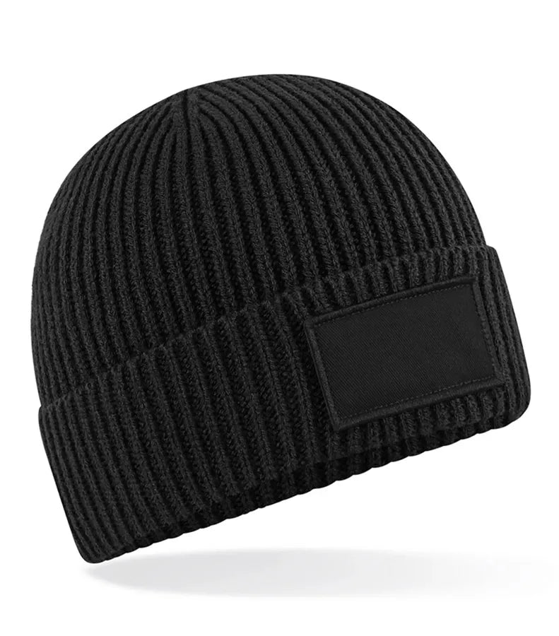 Fashion Patch Beanie Black