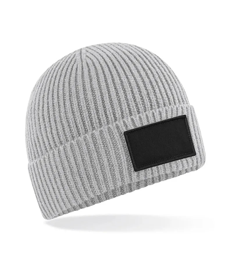 Fashion Patch Beanie LightGrey/Black