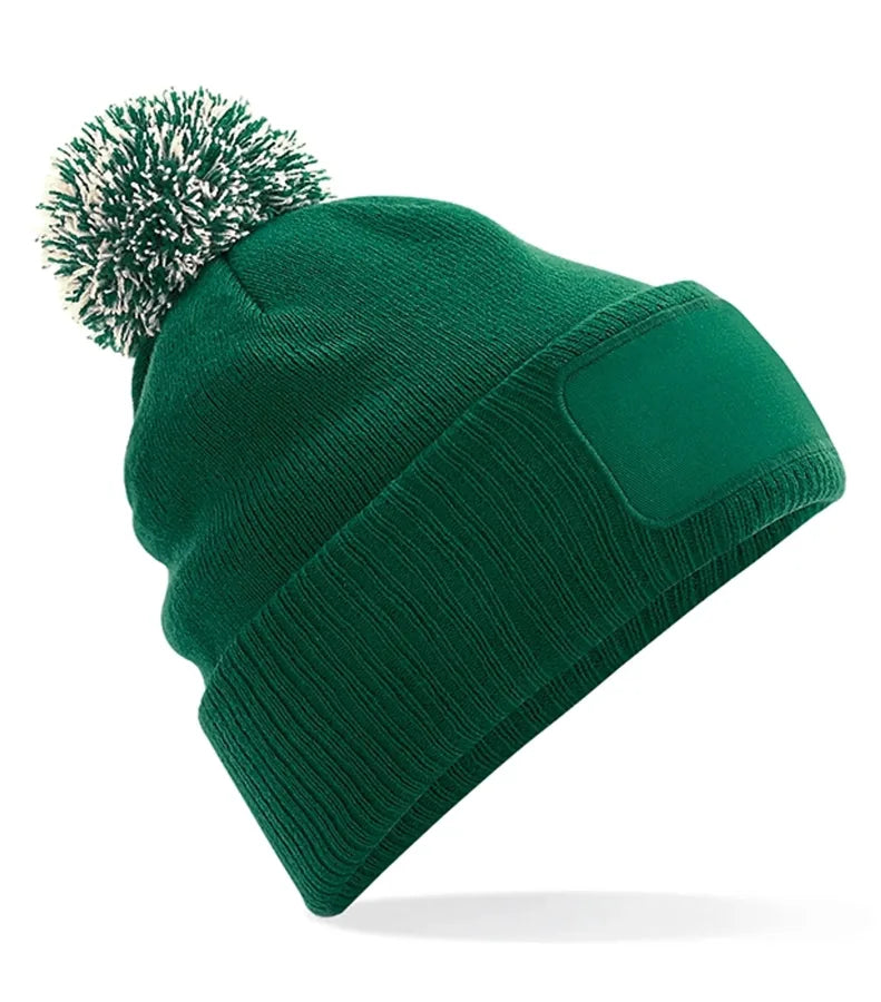 Snowstar® Patch Beanie BottleGreen/OffWhite