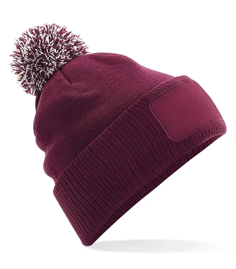 Snowstar® Patch Beanie Burgundy/OffWhite