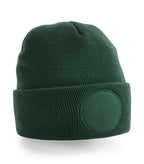 Circular Patch Beanie BottleGreen
