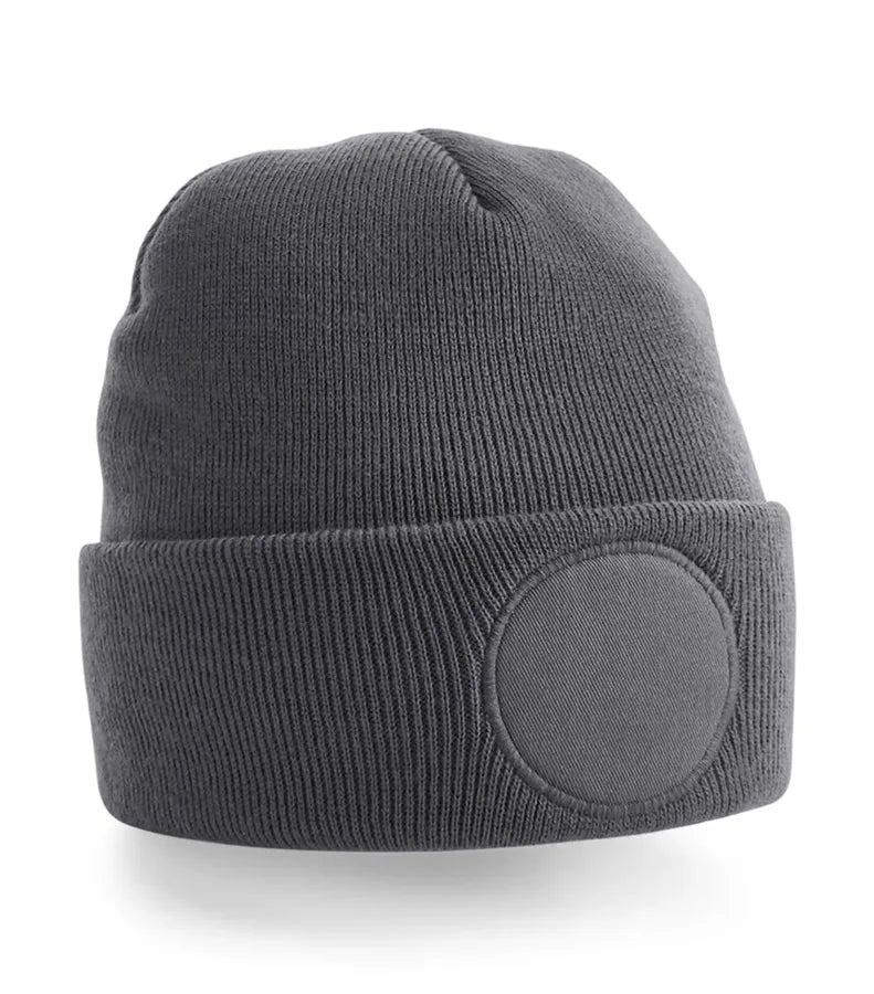 Circular Patch Beanie GraphiteGrey
