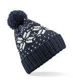 Fair Isle Snowstar® Beanie FrenchNavy/White