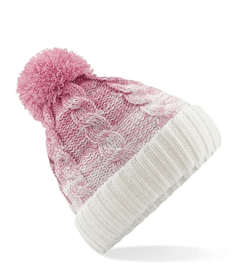 Ombré Beanie DuskyPink/OffWhite