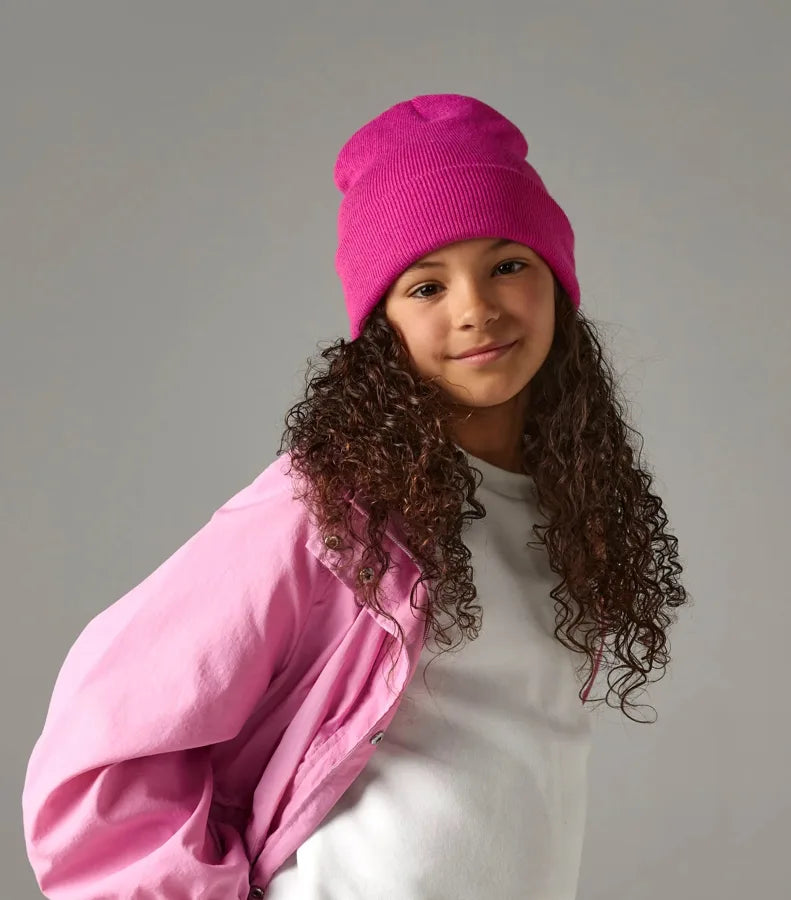 Junior Original Cuffed Beanie Fuchsia